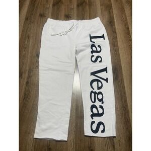 Vintage Girl Pants, Women's Size Large, Black White, Capris, Tie Waist Las Vegas